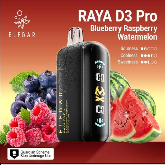 Elfbar Raya D3 Pro Disposable 30K puffs - Black Gold Edition