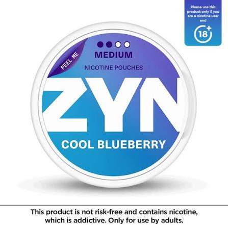 ZYN Nicotine Pouches Cool Blueberry Pack of 5
