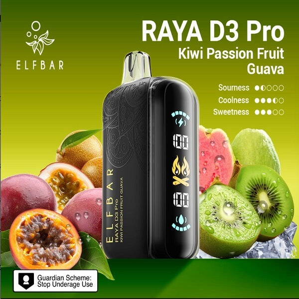 Elfbar Raya D3 Pro Disposable 30K puffs - Black Gold Edition
