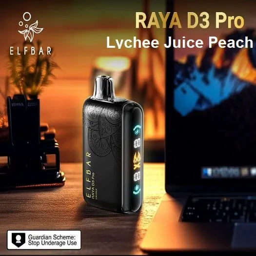 Elfbar Raya D3 Pro Disposable 30K puffs - Black Gold Edition