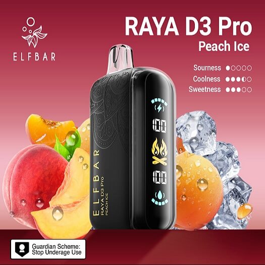 Elfbar Raya D3 Pro Disposable 30K puffs - Black Gold Edition