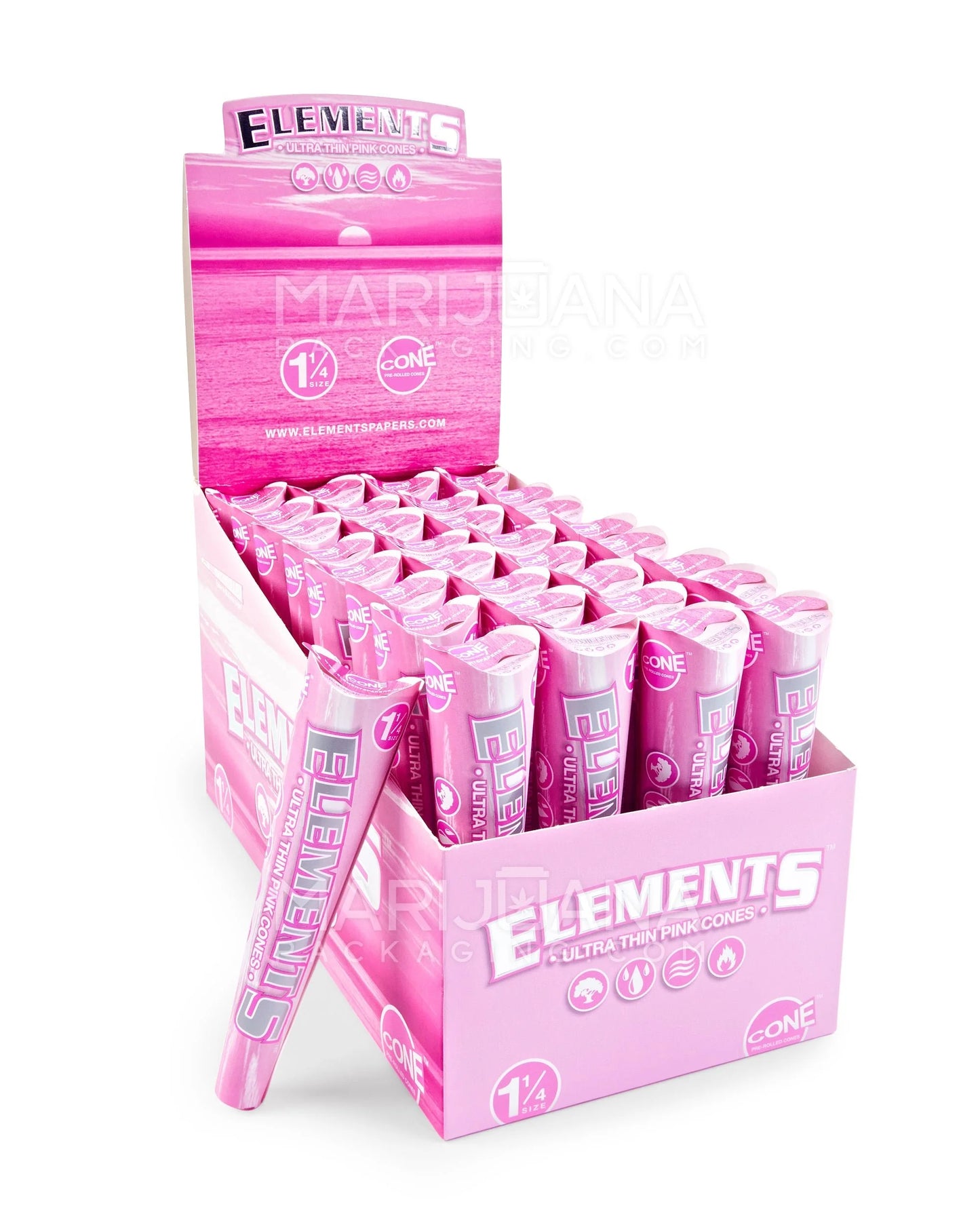 Elements Ultra Thin Pink Cones - 3pcs