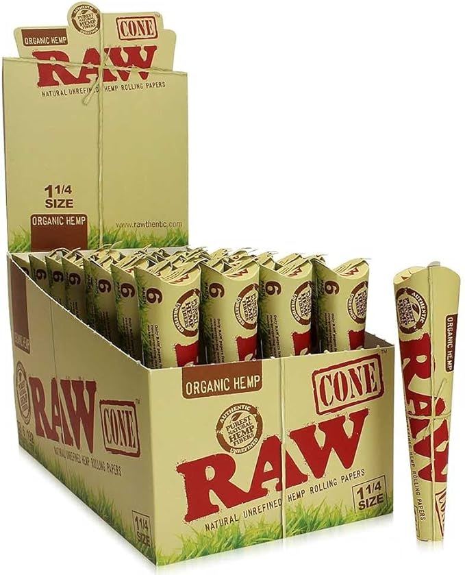 Raw Organic Hemp Pre Rolled Cone  Pack Of 6pcs