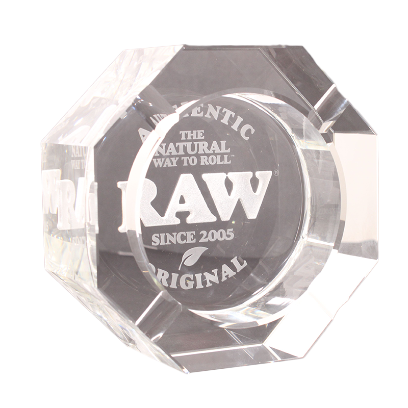 Raw Lead Free Crystal Glass Ashtray
