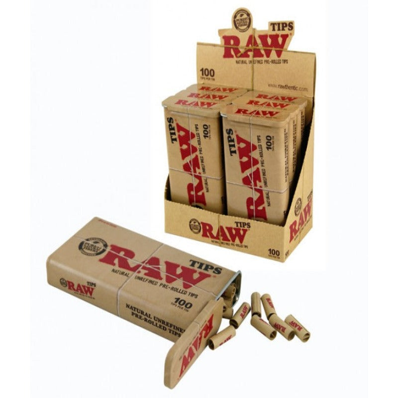 Rups100 Cook Tips Raw Pre Rolled 100 Tips Tin Pack – Tobacco House