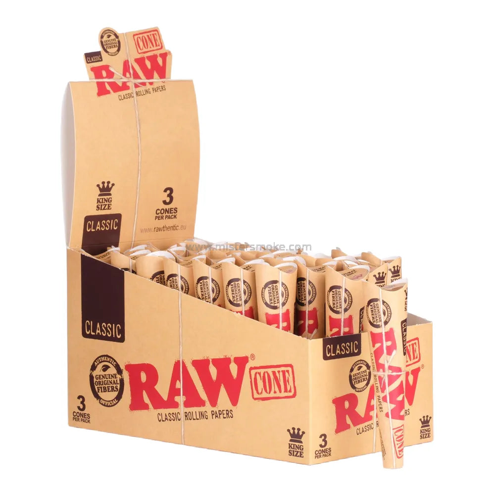 Raw Classic Pre rolled King Size Cone Pack of 3
