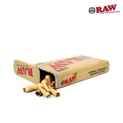 RAW Natural Unrefined Pre Rolled Tips in Tin