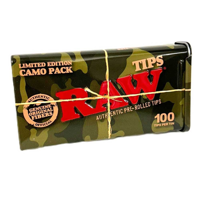 RAW Pre Rolled Tips Tin Camo Pack