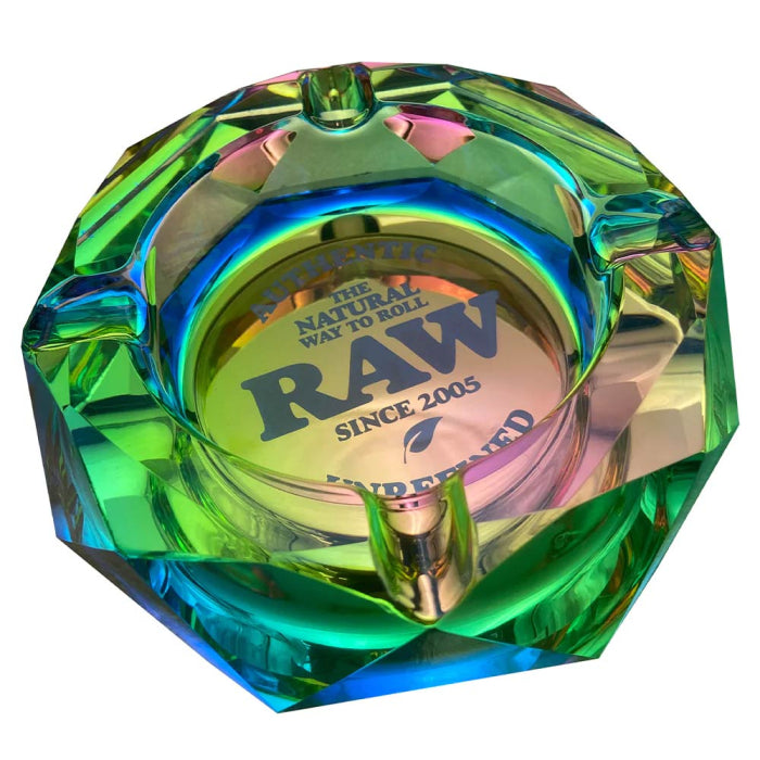 Raw Rainbow Glass Ashtray