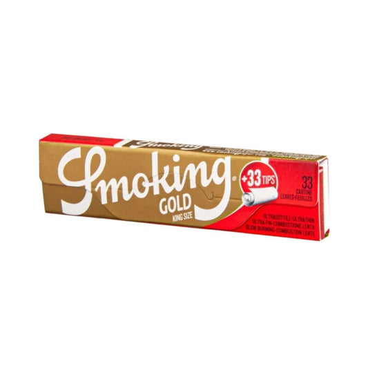 Smoking Gold King Size Rolling Paper With Tips